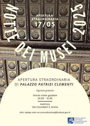 Notte dei musei 2025 presso palazzo patrizi clementi